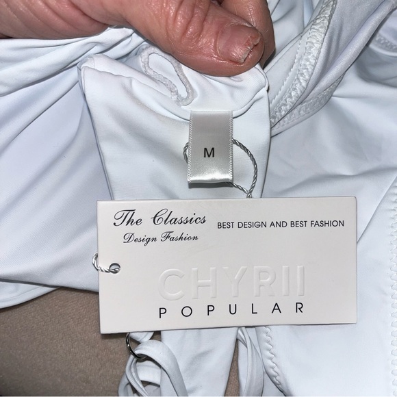 CHYRII Popular ladies one piece halter, strappy swim suit size medium (NWT) - Picture 6 of 6